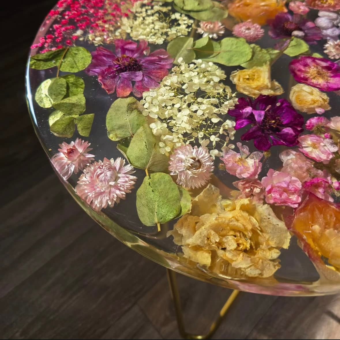 Nature's Canvas resin console table