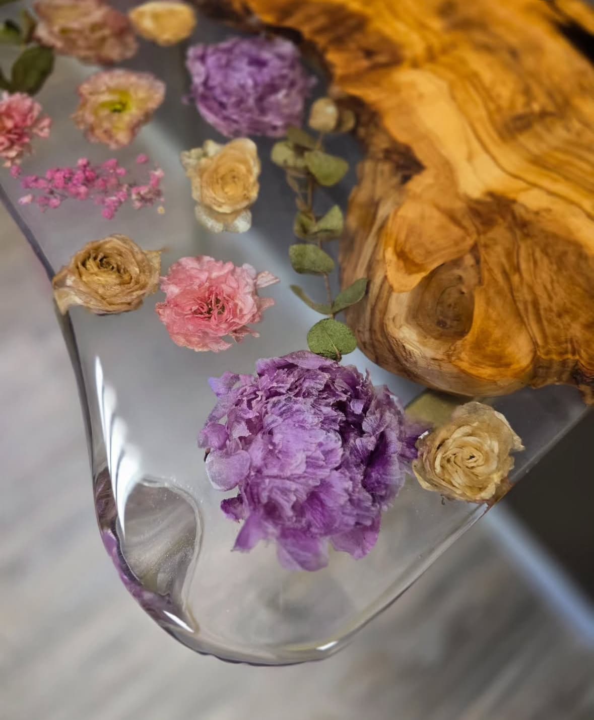 Nature's Canvas resin clock